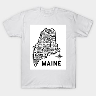 Maine Map T-Shirt